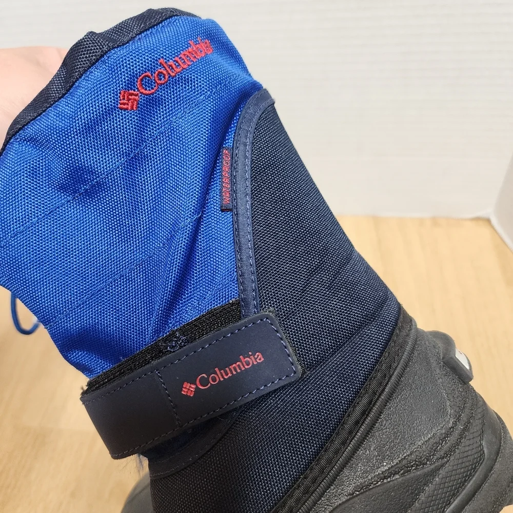 Columbia Size 9 Child Powderbug Plus Ii Snow Boot Blue Black